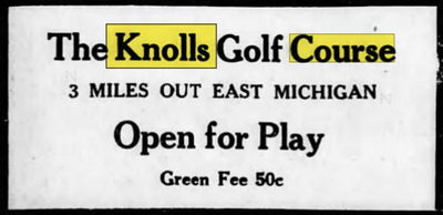 Pine Knoll Golf Course (The Knolls Golf Course) - Apr 29 1932 Ad